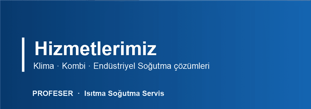 Profeser Hizmetlerimiz - Klima, Kombi ve Endüstriyel Soğutma Servisi